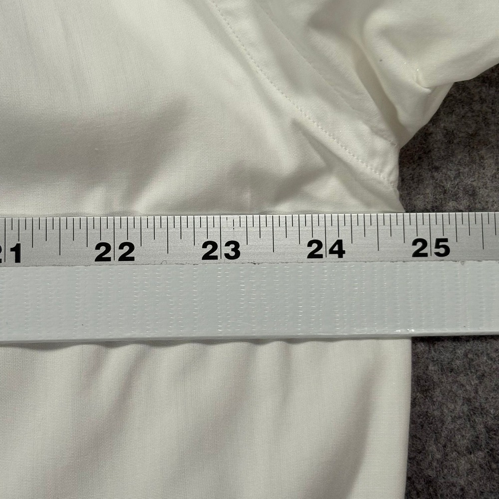 Lorenzini Italian Dress Shirt Mens 16 White Lightweight Office Formal Made Italy - Picture 7 of 12